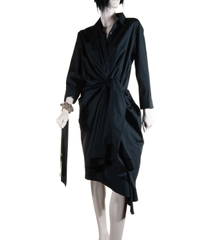 Runway SS 2009 Dries van Noten Black Knot Shirt Dress