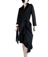 Runway SS 2009 Dries van Noten Black Knot Shirt Dress