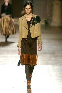Dries van Noten Runway Fall 2005 Ready to Wear Hemp Skirt Suit