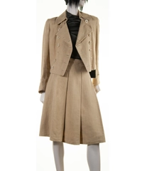 Dries van Noten Runway Fall 2005 Ready to Wear Hemp Skirt Suit