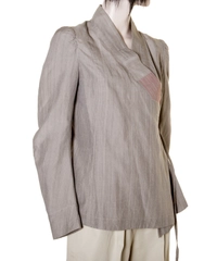 Dries van Noten Silk/Linen/Cotton Wrap Jacket