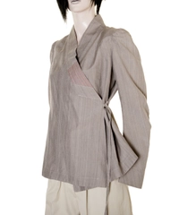 Dries van Noten Silk/Linen/Cotton Wrap Jacket