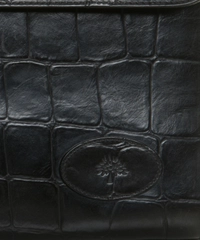 Mulberry Black Croc Print Briefcase