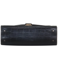 Mulberry Black Croc Print Briefcase