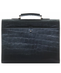 Mulberry Black Croc Print Briefcase