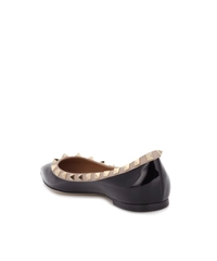 Valentino Rockstud Black Patent Leather Ballet Flats