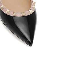 Valentino Rockstud Black Patent Leather Ballet Flats