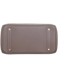 Hermès Birkin 35 Taurillon Clemence Doublure Chevre Etain