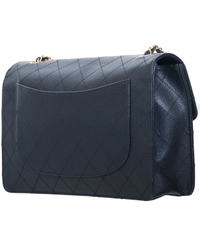 1997-1999 Chanel Black Caviar Leather Jumbo Single Flap Bag