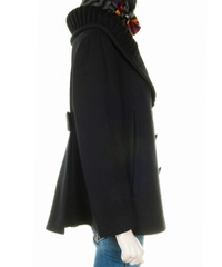 Prada Black Wool Knitted Collar Cropped Jacket