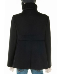 Prada Black Wool Knitted Collar Cropped Jacket
