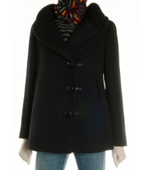 Prada Black Wool Knitted Collar Cropped Jacket