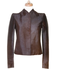 Alexander McQueen Brown Cowhide Leather Jacket