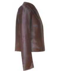 Alexander McQueen Brown Cowhide Leather Jacket
