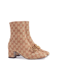 Resort 2019 Gucci GG-canvas 'Victoire'  Ankle Boots