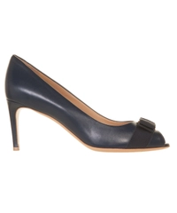 Salvatore Ferragamo Oxford Blue Peep - Pola - Pumps