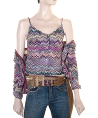 Missoni Multicolor Chevron Knit Twinset