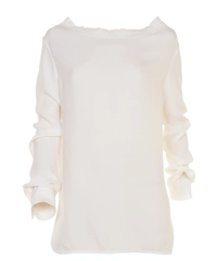 Marni Long Sleeve Silk Off White Tunic