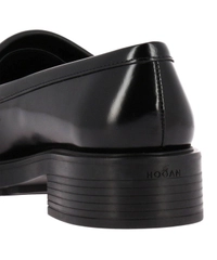 Hogan Black Fringed Leather Loafers