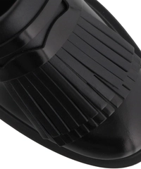 Hogan Black Fringed Leather Loafers