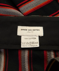 Dries Van Noten Multicolor Striped Cotton Midi Skirt