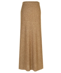 SS 2009 Dries Van Noten Runway Gold Lurex Stretch Knit Maxi Skirt