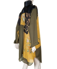 Dries Van Noten Silk Chiffon Turtleneck Shirt Dress