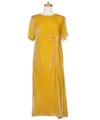 Dries Van Noten Velvet Gathered Dress