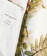 SS 2012 Dries Van Noten Floral Print Gathered Midi Skirt