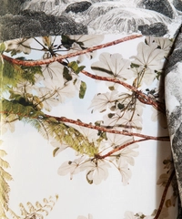 SS 2012 Dries Van Noten Floral Print Gathered Midi Skirt