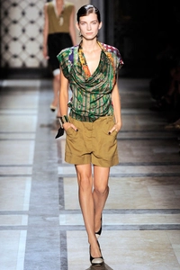 SS 2010 Dries Van Noten Runway Multicolor Silk Top