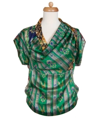 SS 2010 Dries Van Noten Runway Multicolor Silk Top