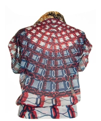 SS 2010 Dries Van Noten Runway Multicolor Silk Top