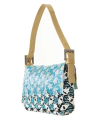 Fendi Beaded Lizard Trim Baguette Bag
