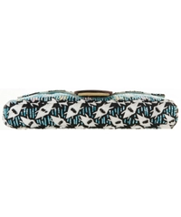 Fendi Beaded Lizard Trim Baguette Bag