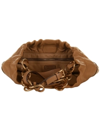 Prada Beige Leather Chain Shoulder Bag