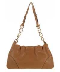 Prada Beige Leather Chain Shoulder Bag