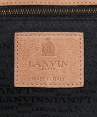 Lanvin Beige Python Trim Leather 'Happy' Bag
