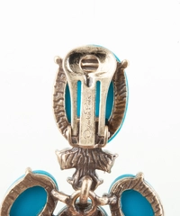 Oscar de La Renta Turquoise Cabochon Necklace and Earrings