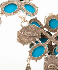 Oscar de La Renta Turquoise Cabochon Necklace and Earrings
