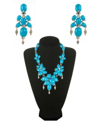 Oscar de La Renta Turquoise Cabochon Necklace and Earrings