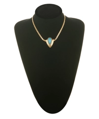 Lanvin Turquoise Teardrop Necklace
