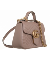 GG Marmont Dusty Pink Chevron Mini Top Handle Bag