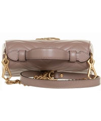 GG Marmont Dusty Pink Chevron Mini Top Handle Bag