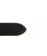 Cartier Burgundy / Black Leather 'Elephant' Belt