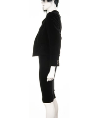 Vivienne Westwood Couture London Black Velvet Skirt Suit