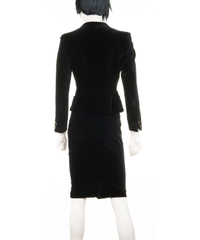 Vivienne Westwood Couture London Black Velvet Skirt Suit