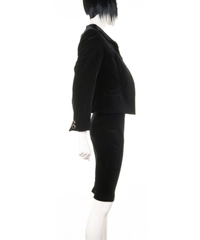 Vivienne Westwood Couture London Black Velvet Skirt Suit