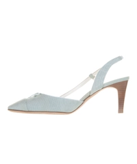 Canvas CC Bow Cap Toe Slingback Sandals