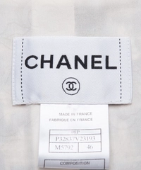 Chanel Groen/grijs Mantelpakje met Rok